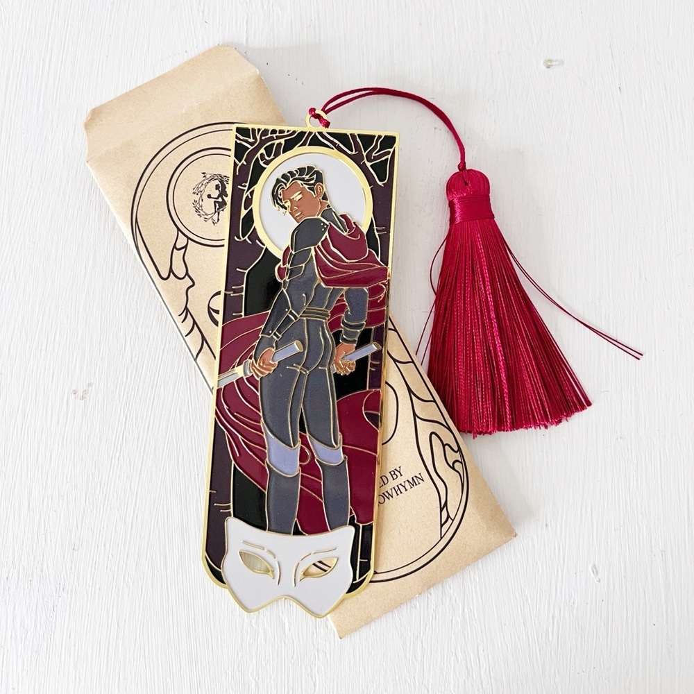 Fairyloot Metal Bookmark Gold Elias Ember in the Ashes Enamel Tassel